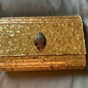 Kurt Geiger Sparkling Gold Clutch